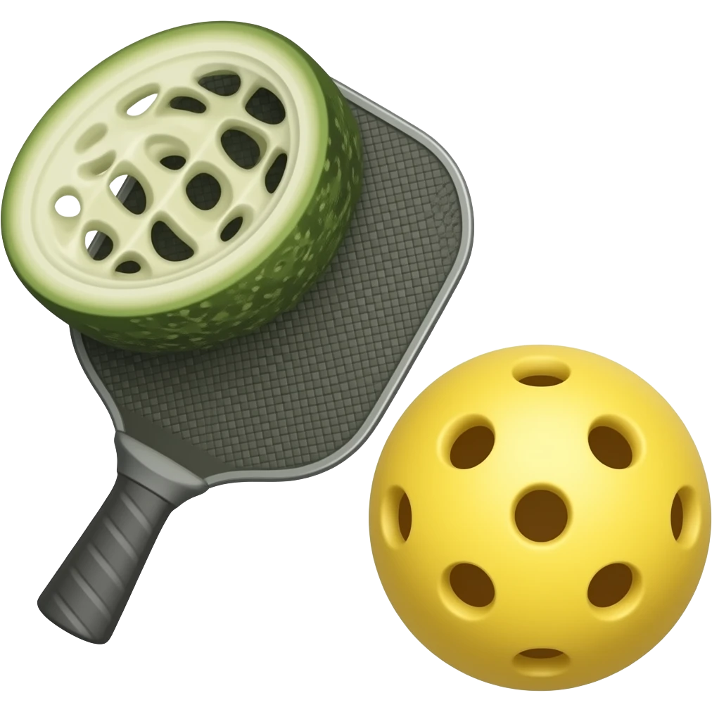 pickleball paddle and ball emoji