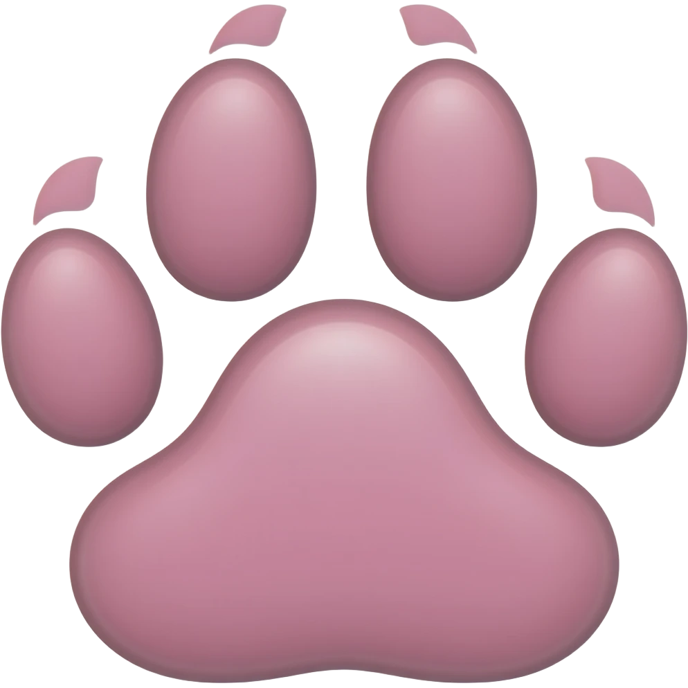 Pink wolf paw emoji
