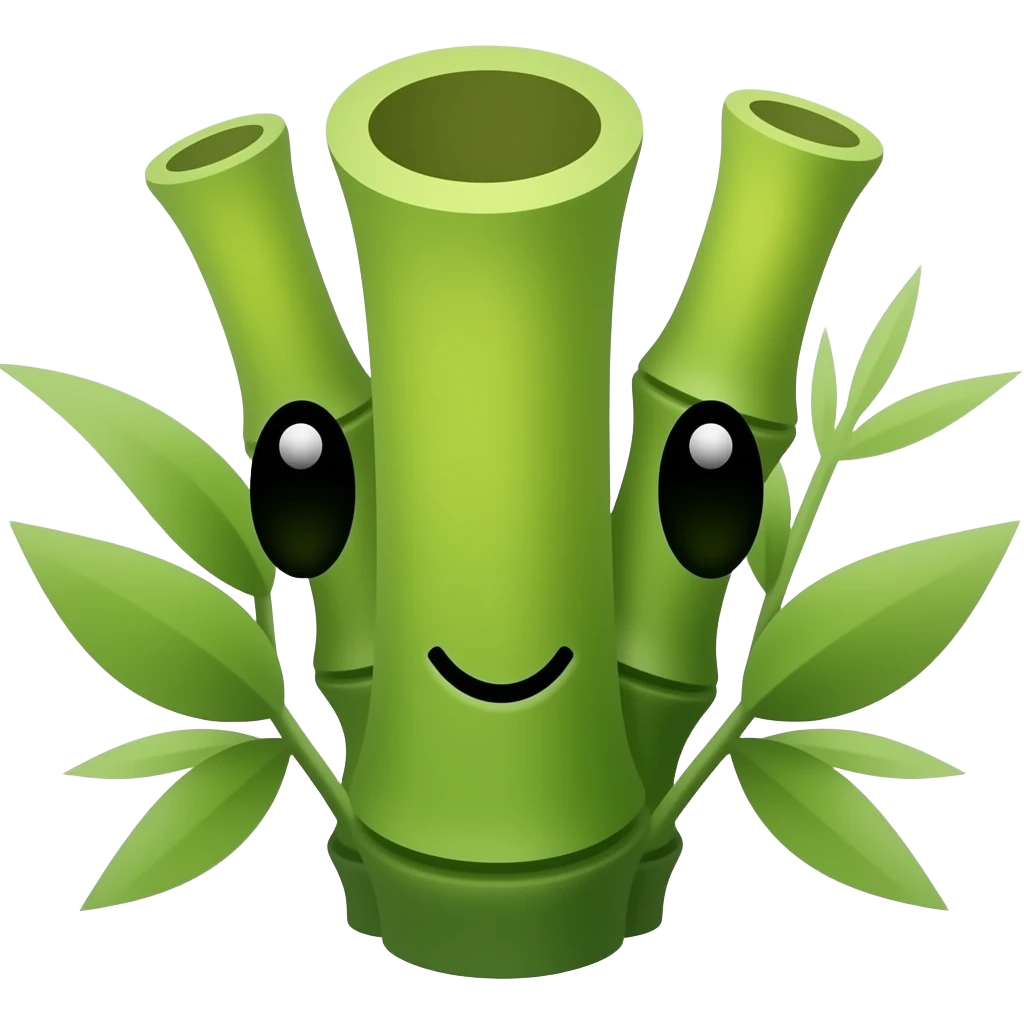 Kawaii bambú emoji