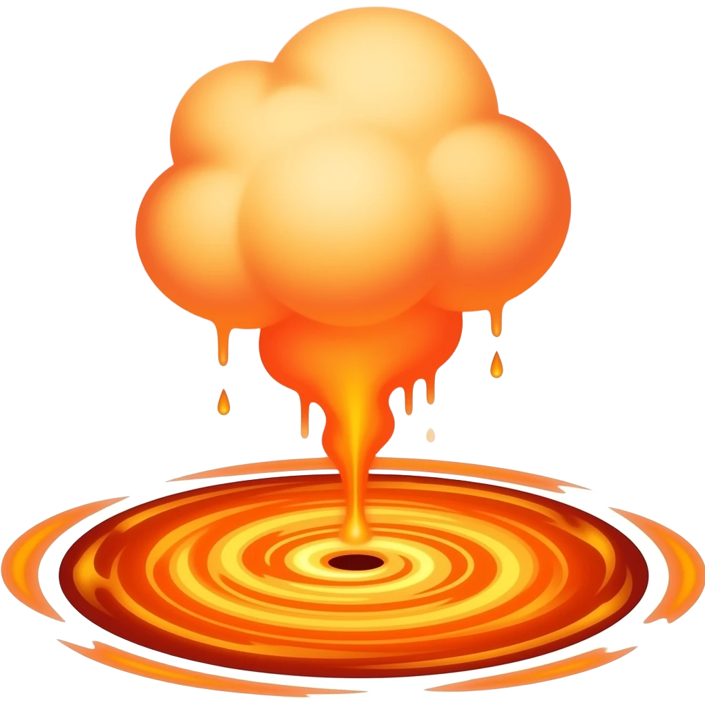 smoky fiery mana vapor dripping and falling into swirling vortex emoji