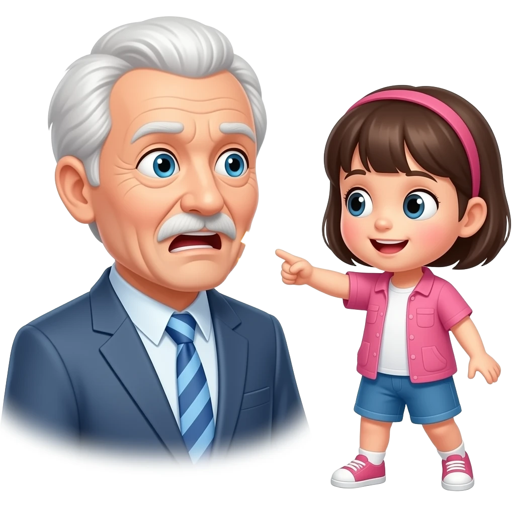 Un enfant qui frappe un papi emoji
