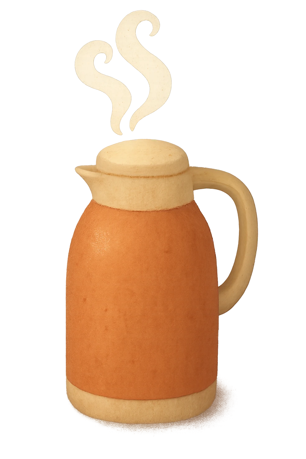 cozy thermos with steam, comforting emoji
