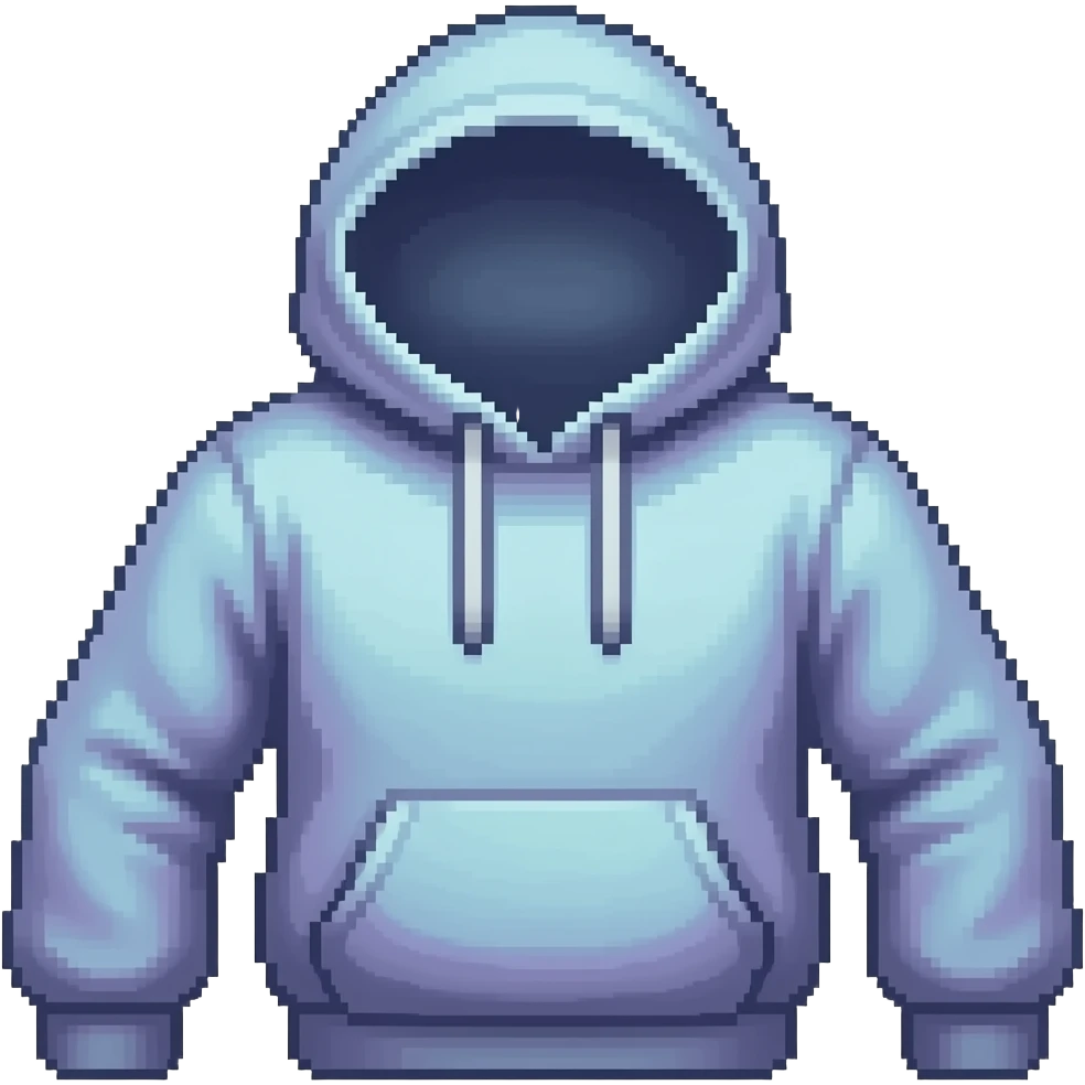 pixelated hoodie emoji