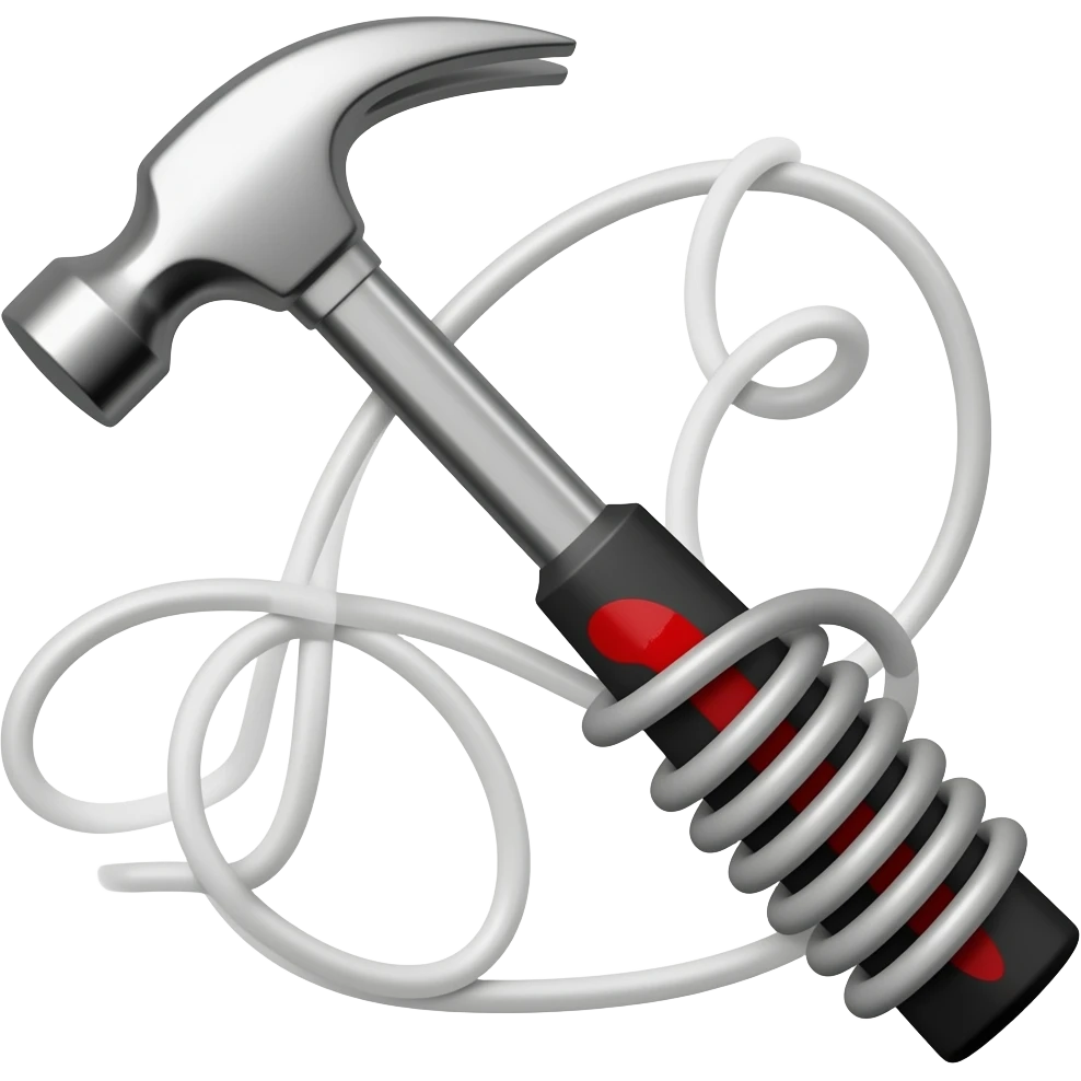 hammer with spiral cord emoji