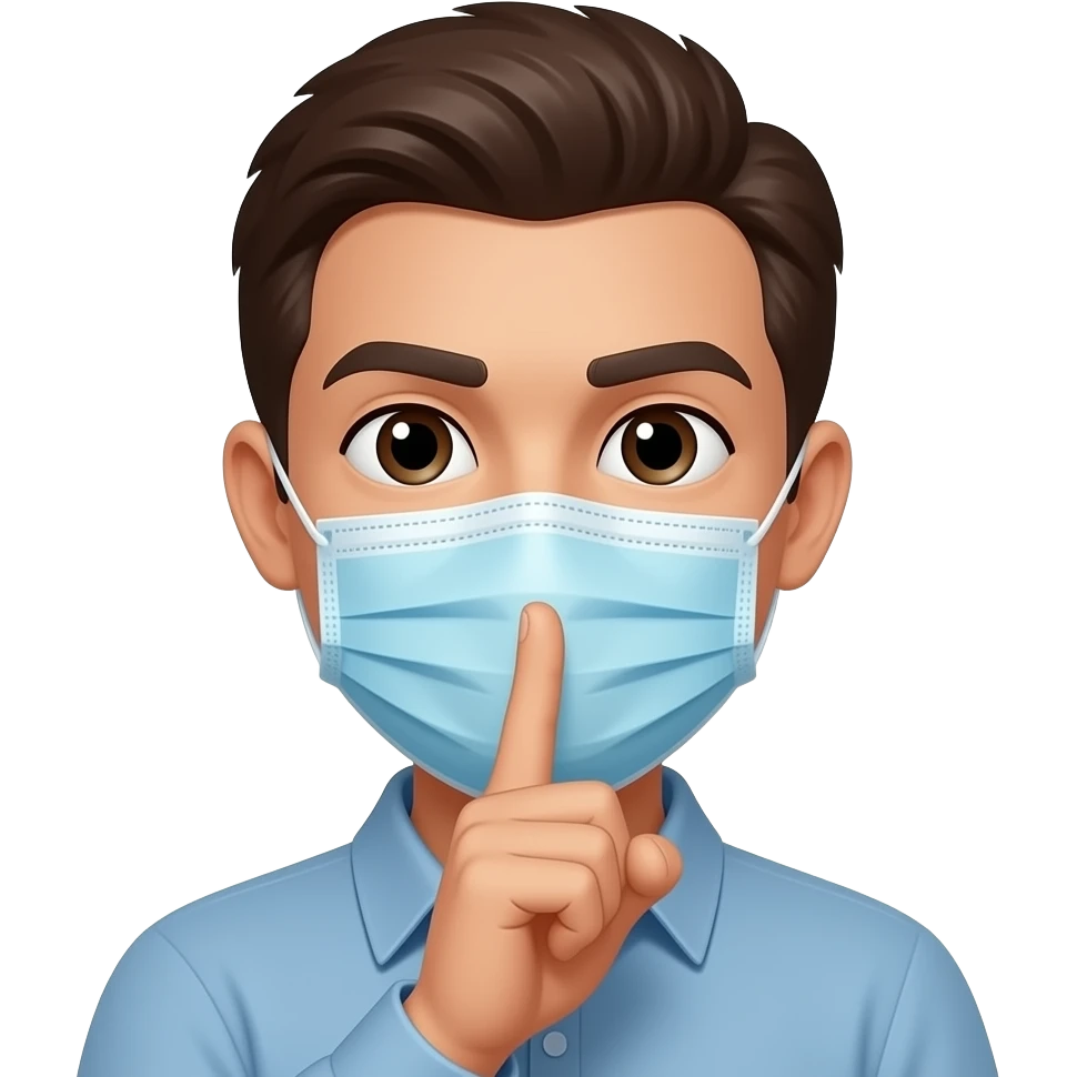 maske ve sus işareti emoji