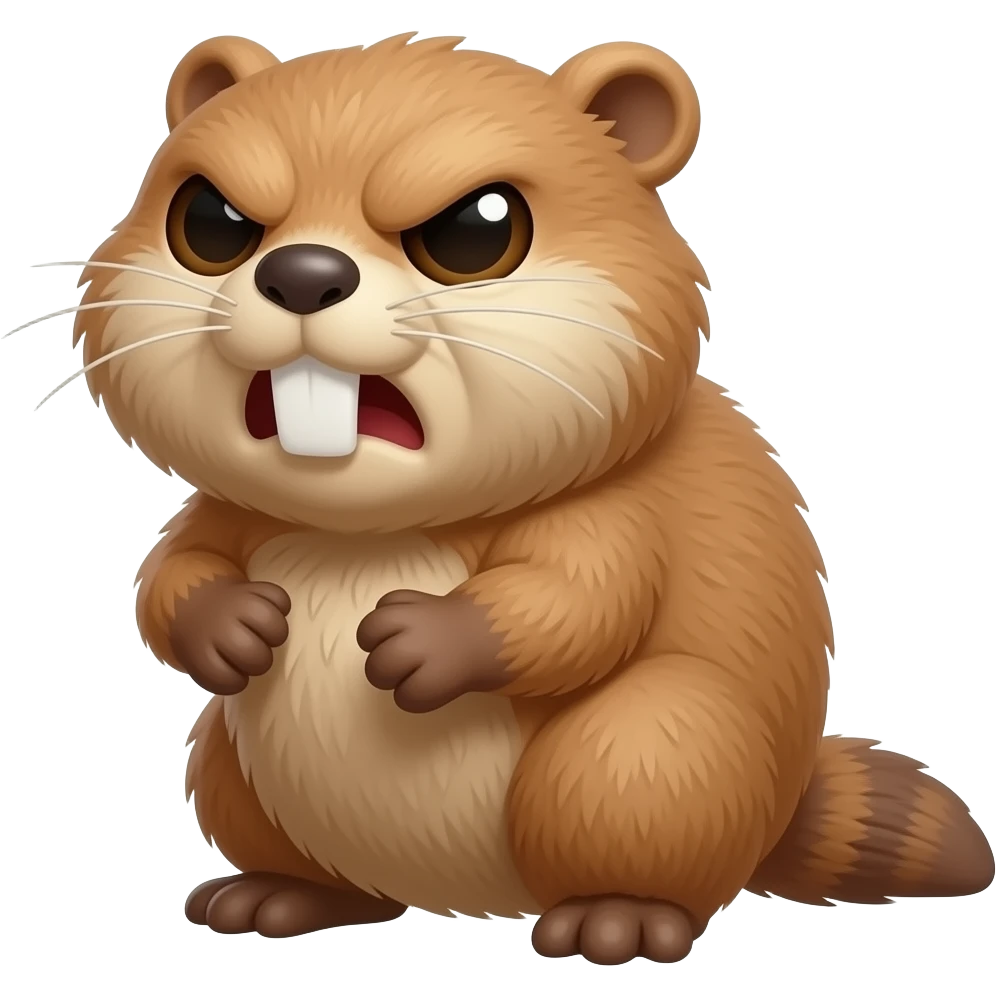 red angry beaver emoji