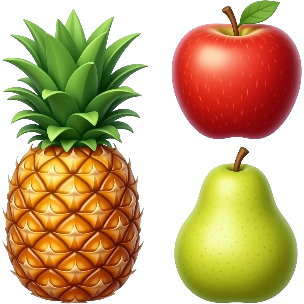 Apple  pineapple pear emoji