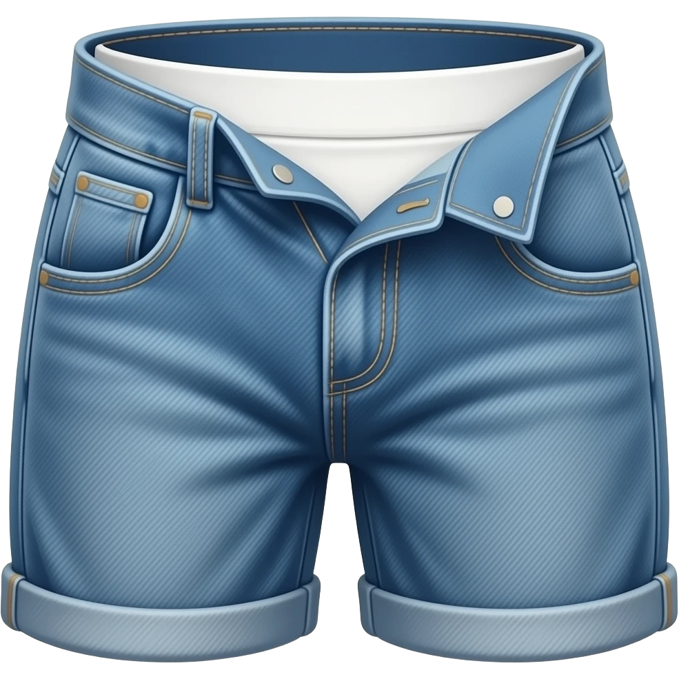 cute baggy sagging jeans emoji, low waist pants with underwear waistband showing, street style, kawaii icon emoji