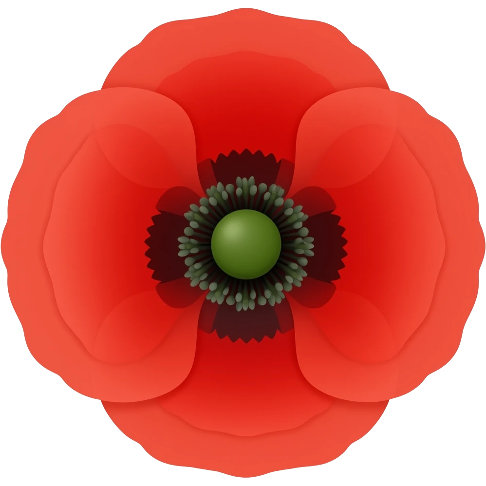 Poppy flower emoji