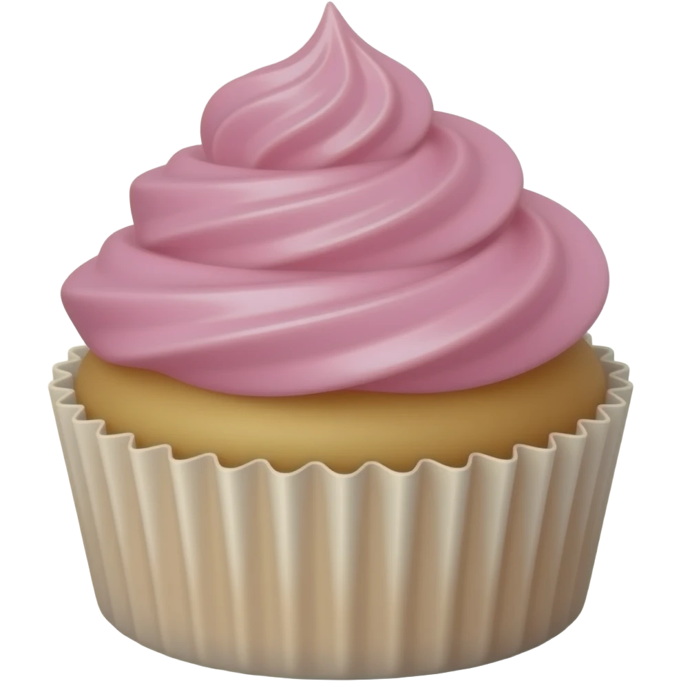Cupcake with pink icing emoji