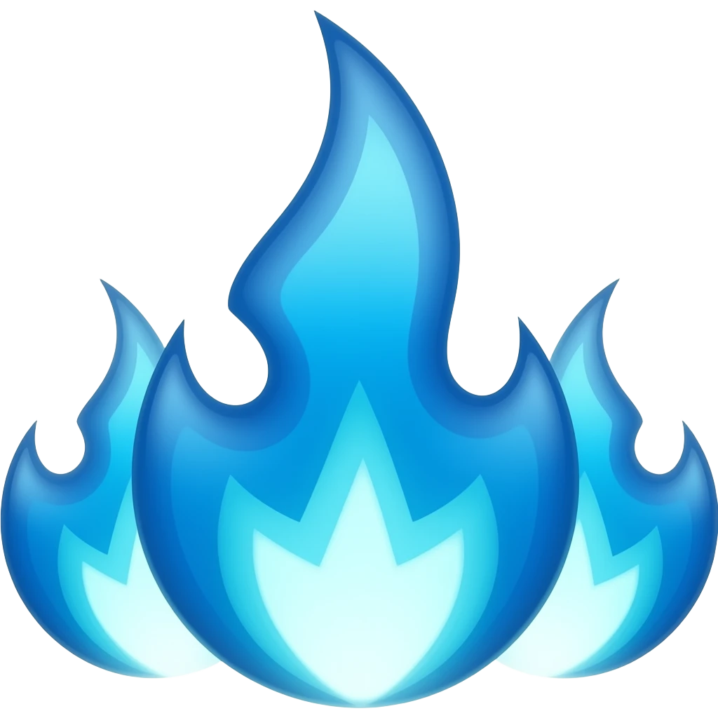 Blue flames emoji