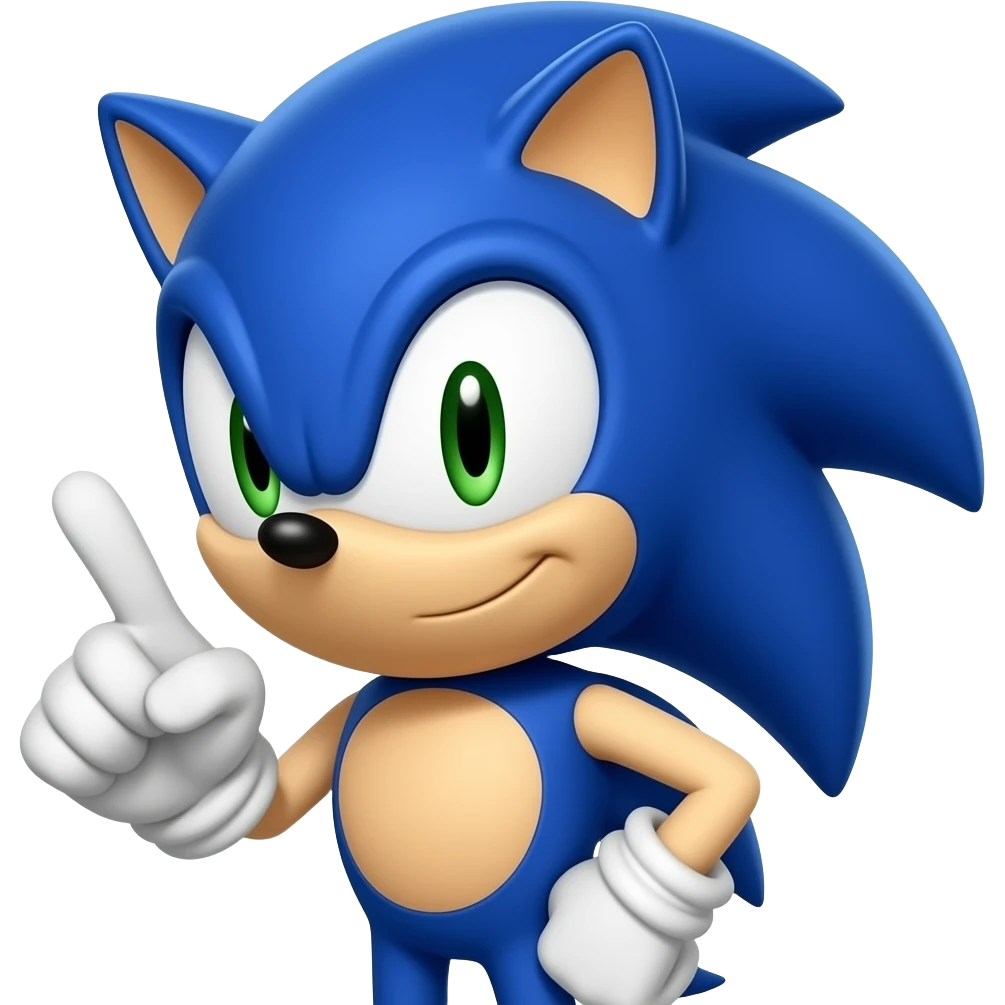 Sonic posing Finger full emoji