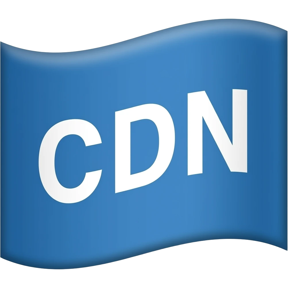 Bandera de color azul que diga CBandera de color azul que diga C D N en letras blancas DN en letras blancas emoji