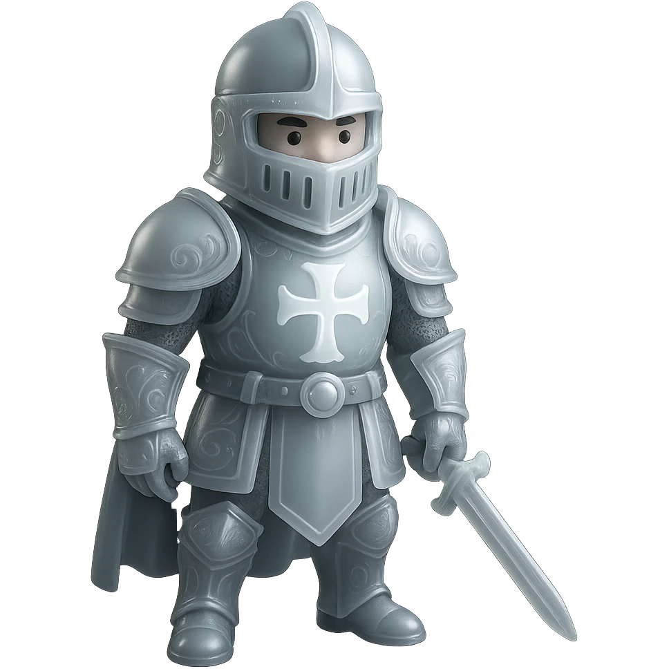 Add more detailed and shiny armor engravings, emphasize 3D metallic look, no background. emoji