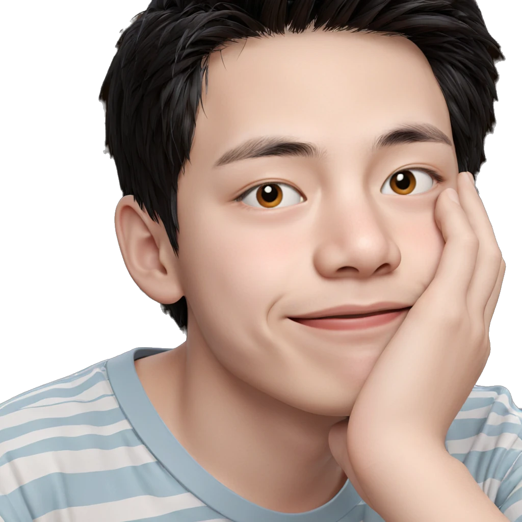 smiling boy in striped shirt emoji