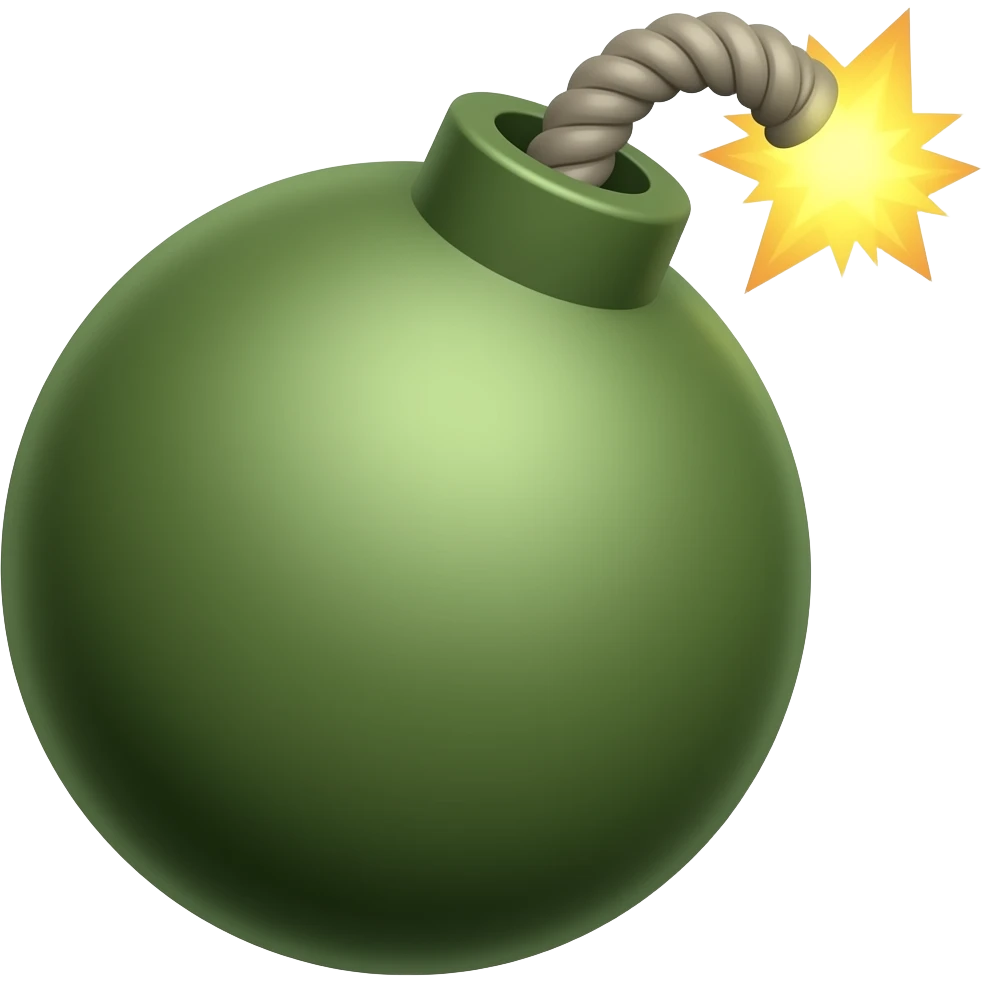 green bomb emoji