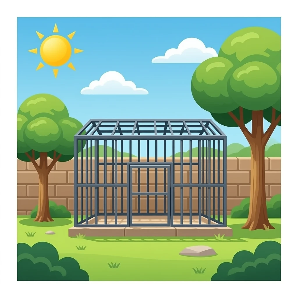 zoo cage wall emoji
