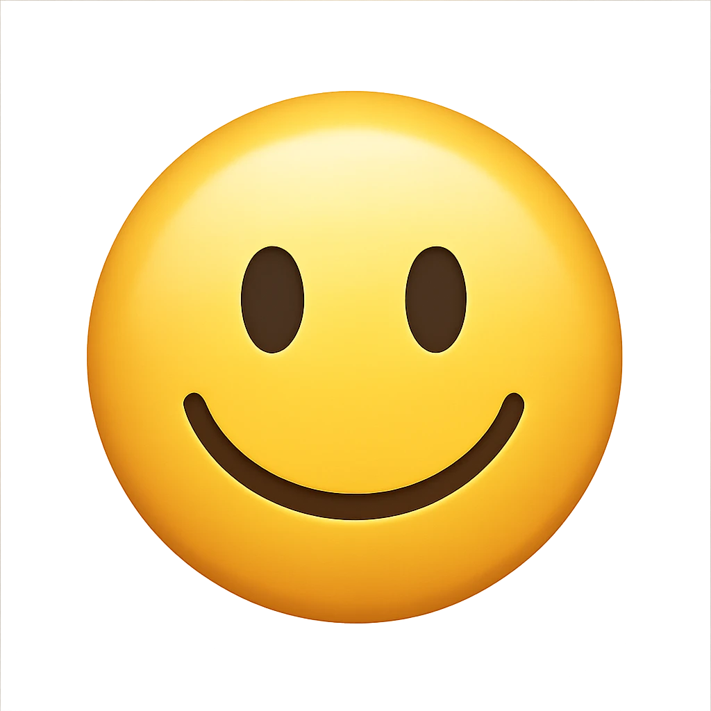 yellow smiling face emoji, digital illustration emoji