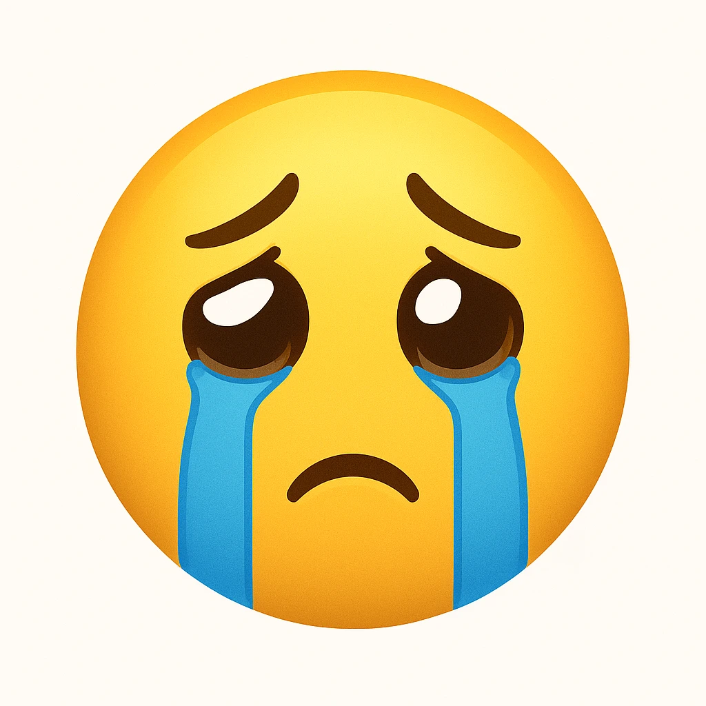 yellow crying face emoji emoji