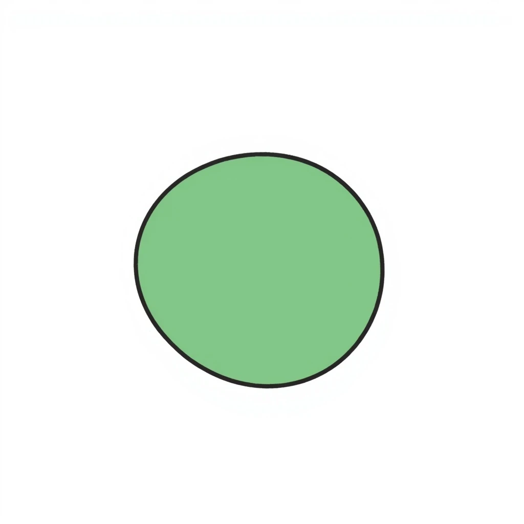 Small green circle with center offset to the right emoji