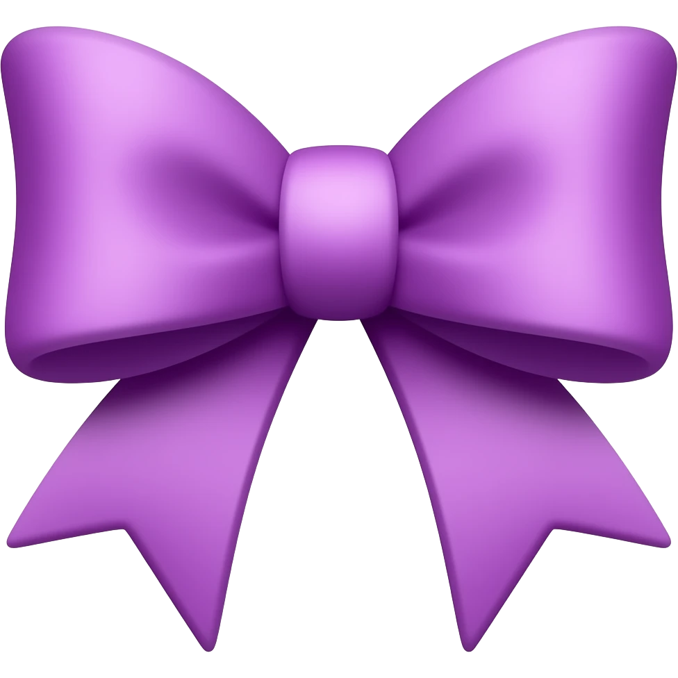 purple bow emoji