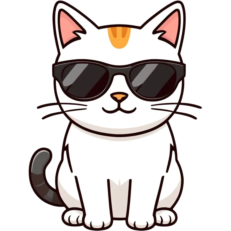 Cat with sunglasses emoji