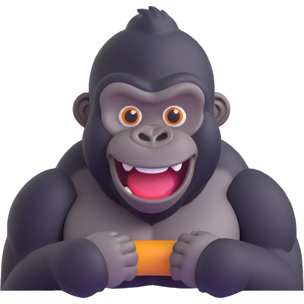 gorilla smiley emoji