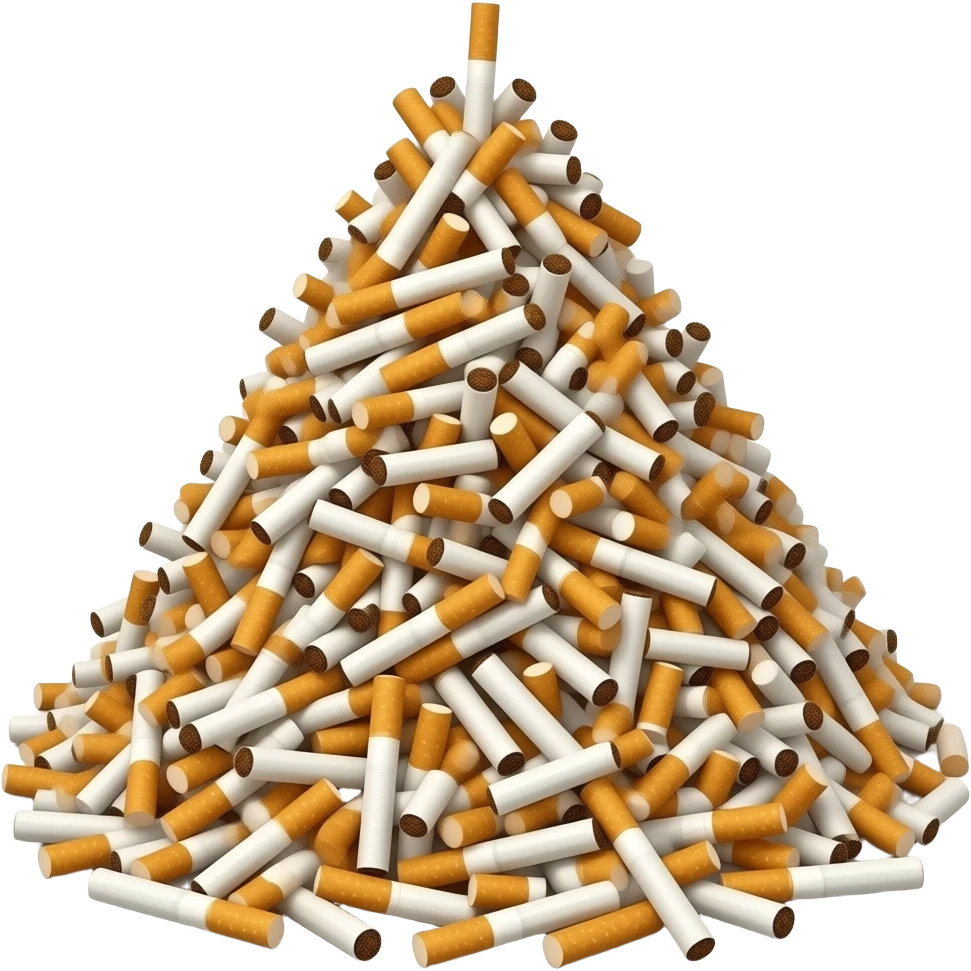 generate a huge pile of cigarettes emoji