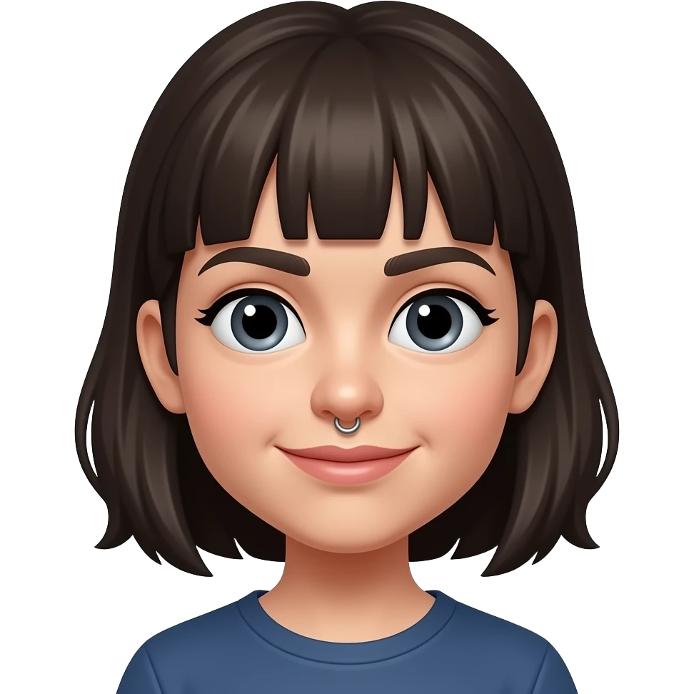 girl with big nose piercing emoji