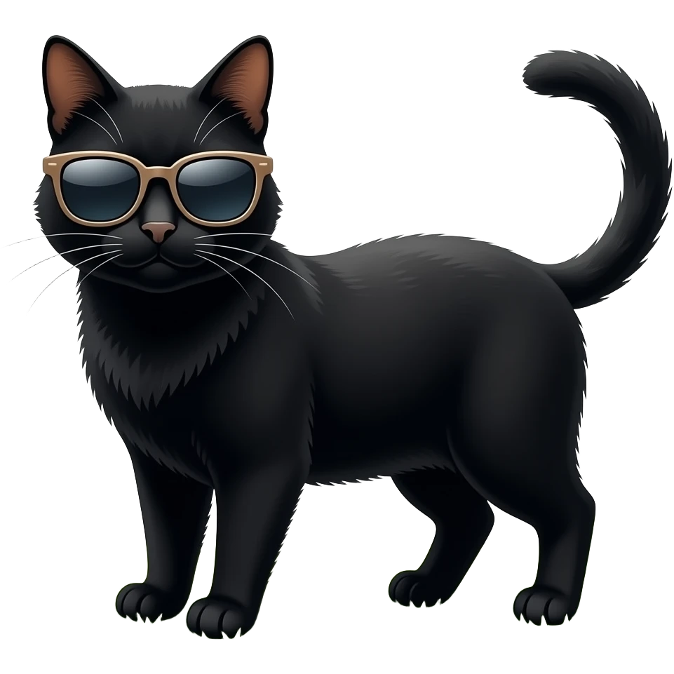 Cat wearing sunglasses emoji