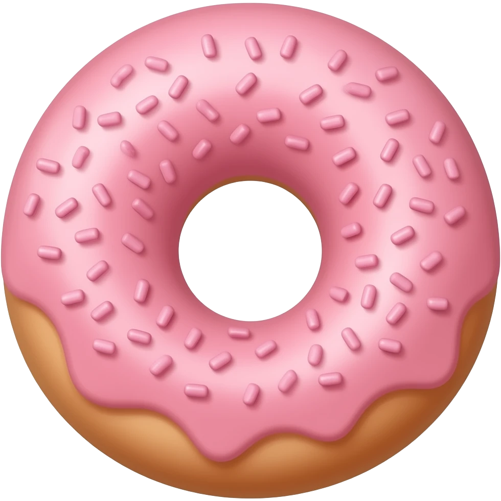 pink glazed donut emoji