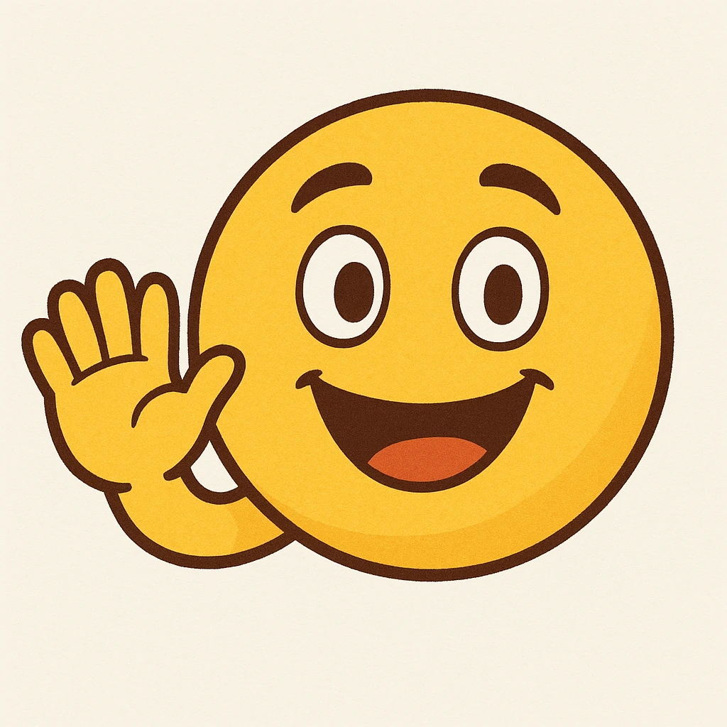 emoji with face with raised hand emoji