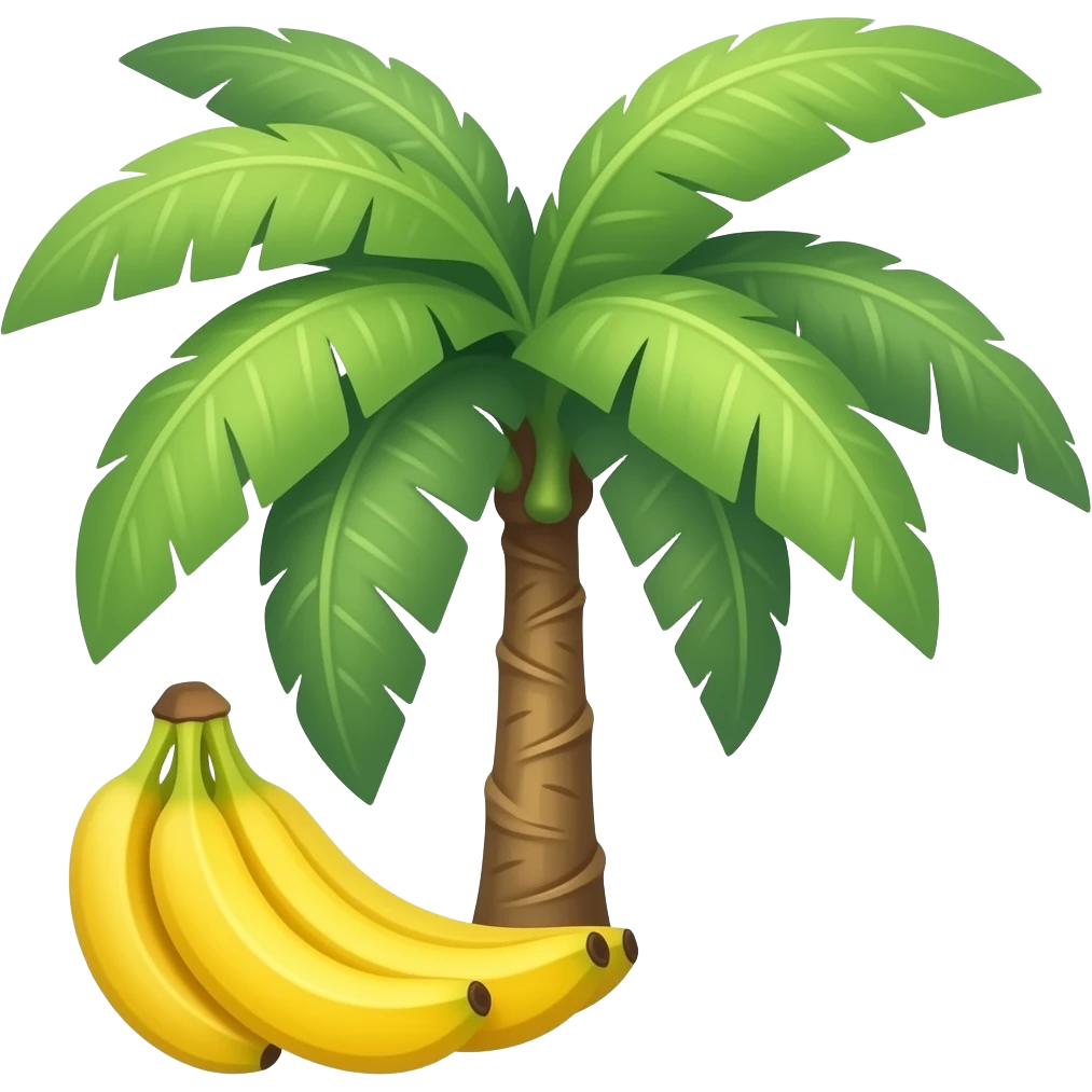 Banana tree without banana emoji