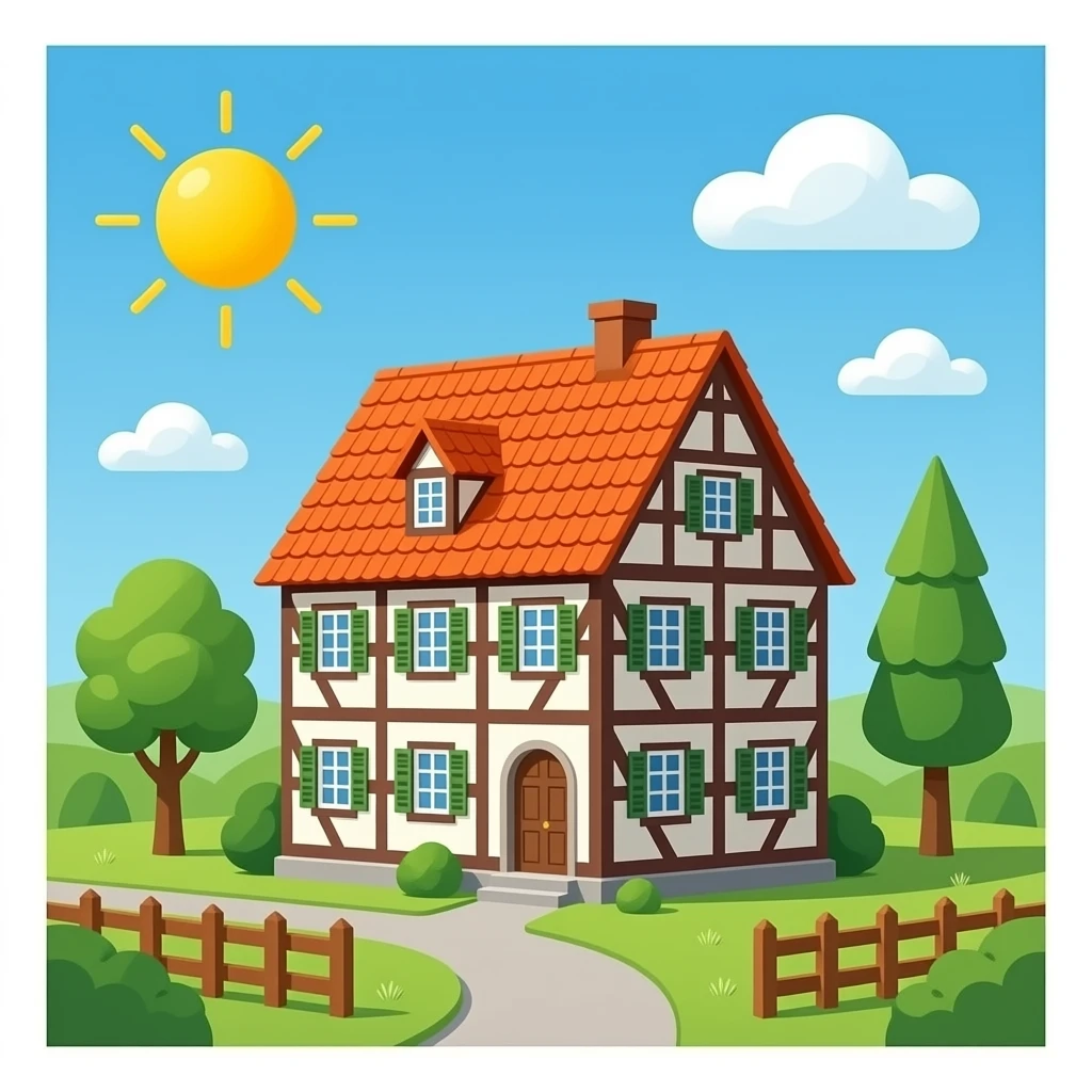 German  house in 1600 without bg emoji