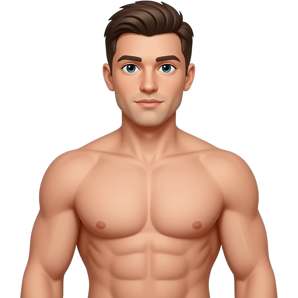 Männlicher muskulöser Körper, Brust Bauch Arme emoji