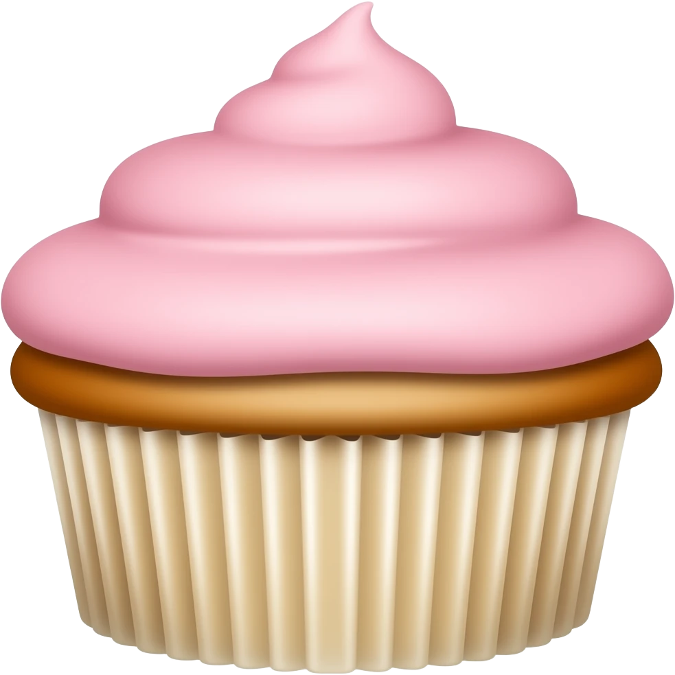 Cupcake with pink icing emoji