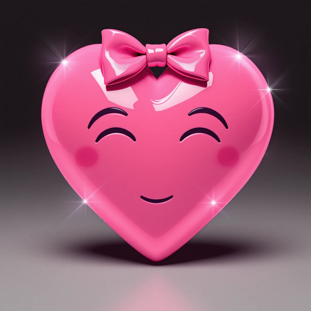 pink heart emoji with a bow emoji