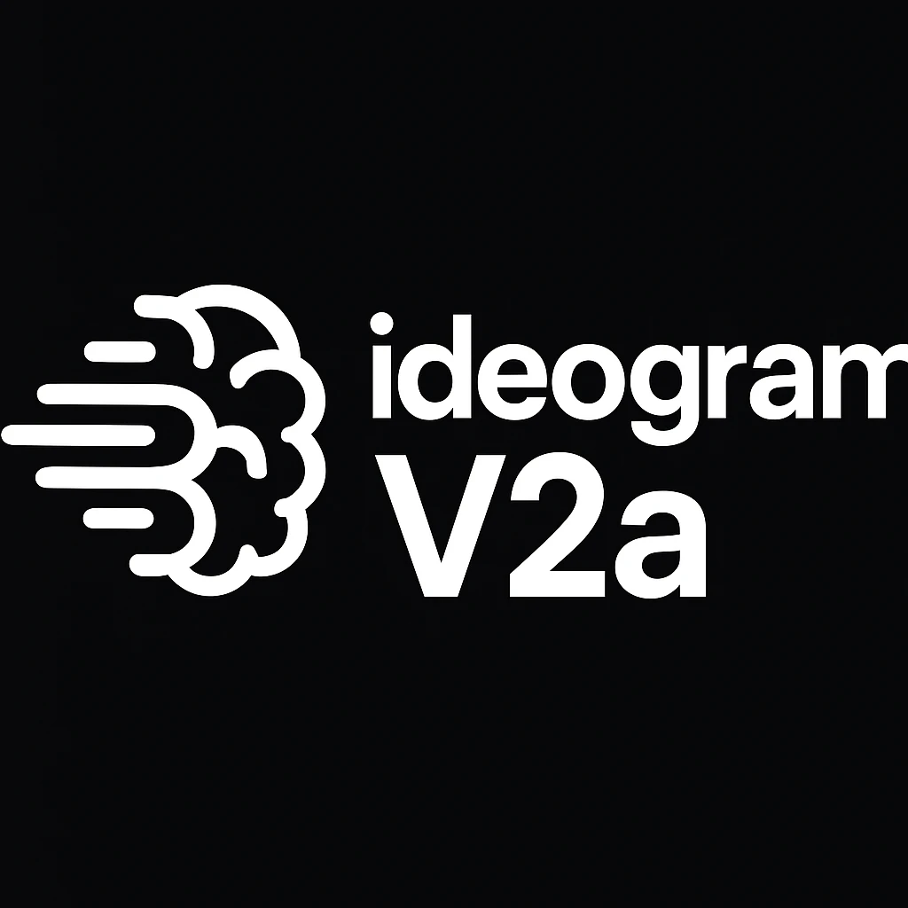recreate this logo with text of "ideogram V2a", MAKE IT FIT IN SQAURE  emoji