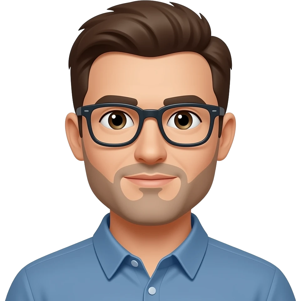 sin barba y con los ojos abiertos! emoji