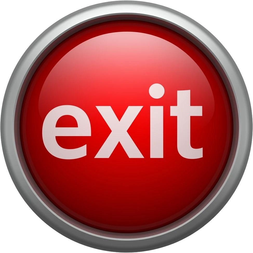 a red exit button emoji