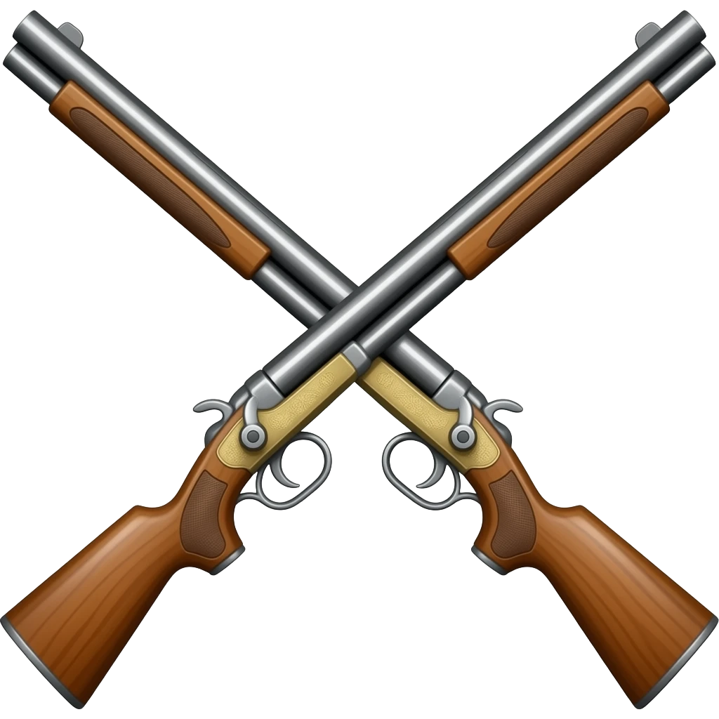 Double barreled shotgun single emoji emoji