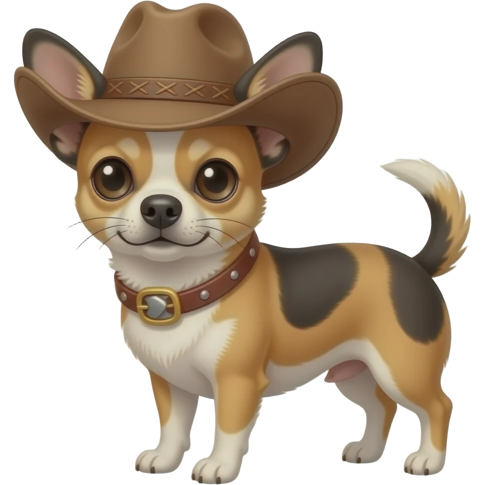 chihuahua with a cowboy hat emoji