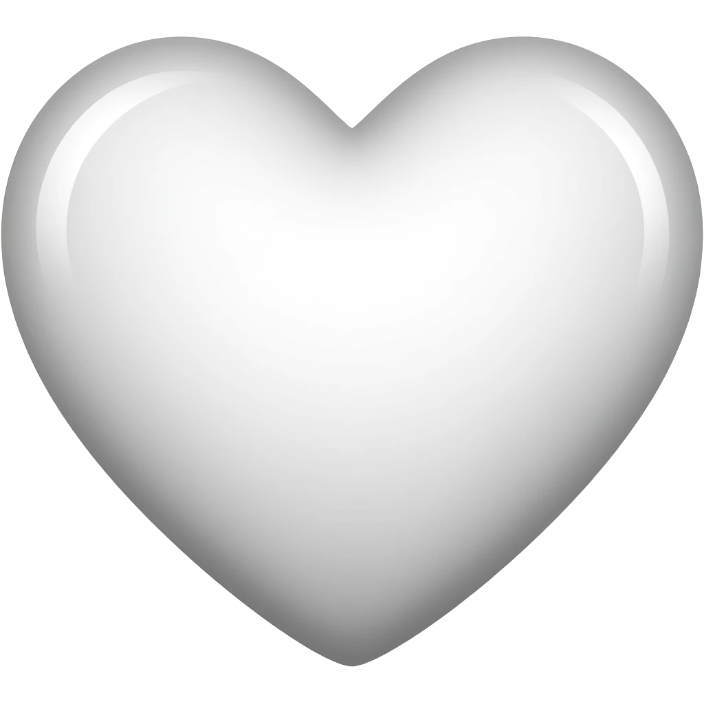 Any heart white emoji