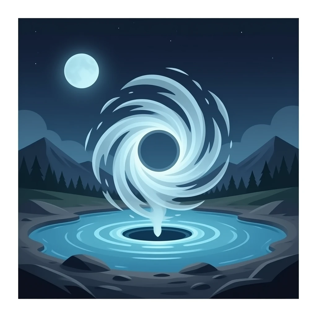 smoky mana vapor vortex falling inward into nothing emoji