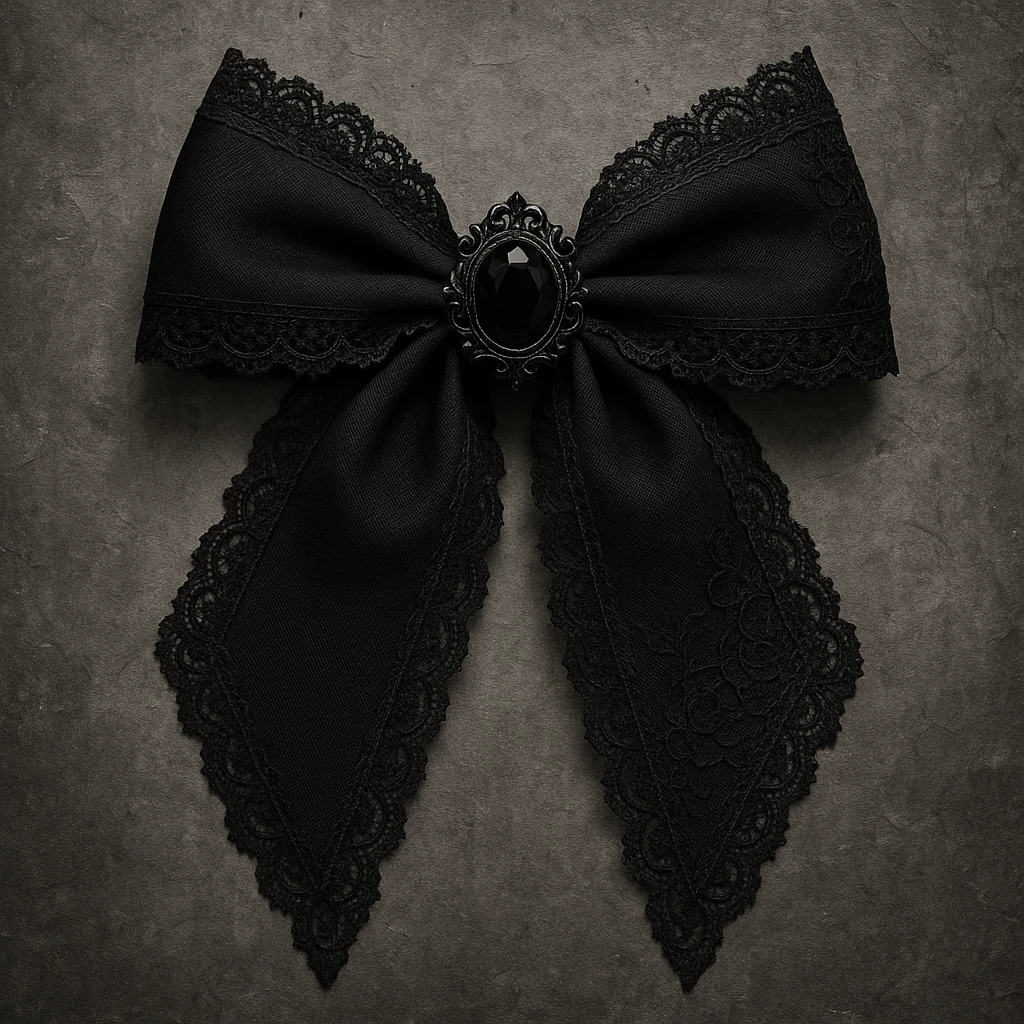 Goth bow emoji