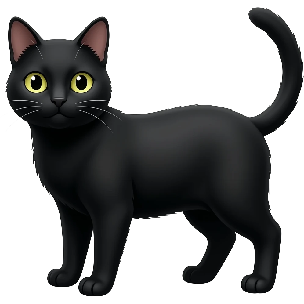 un gato negro emoji