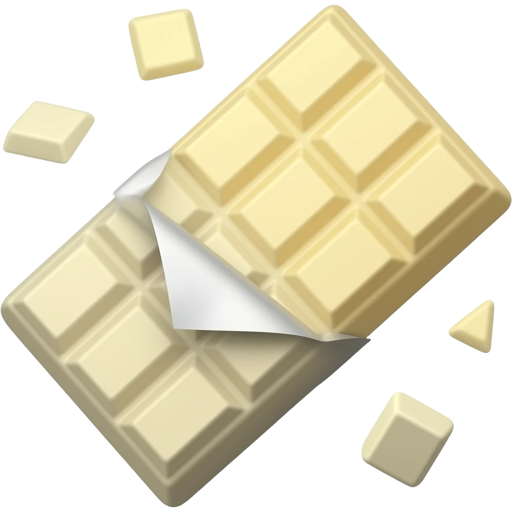 White chocolate bar emoji