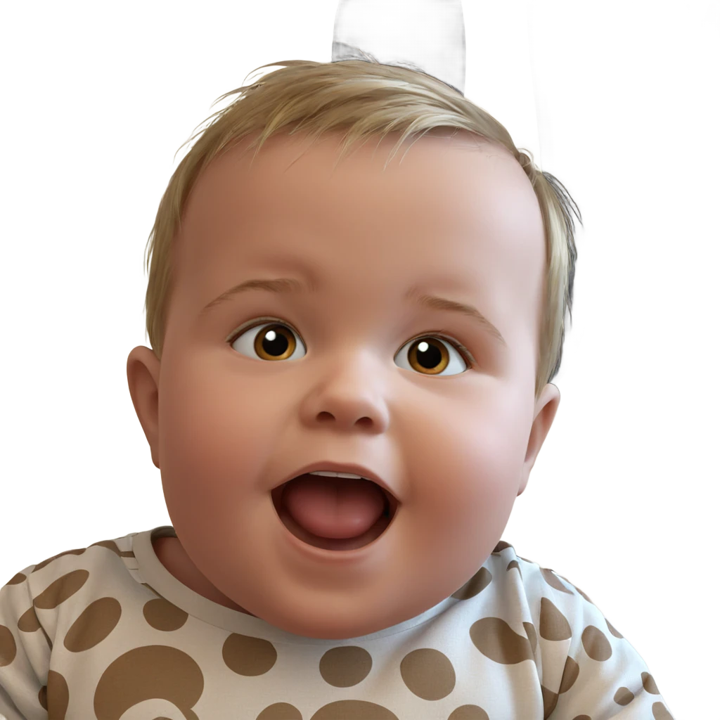 curious baby boy expression emoji