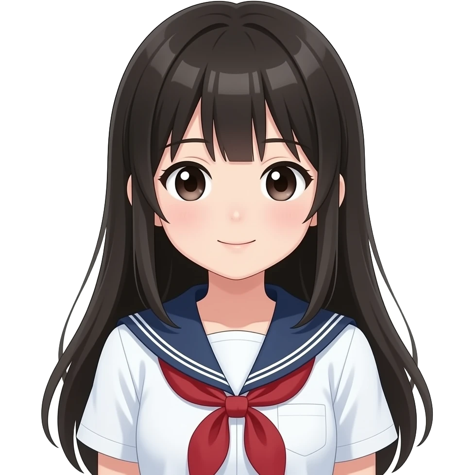 Anime school girl teenager emoji