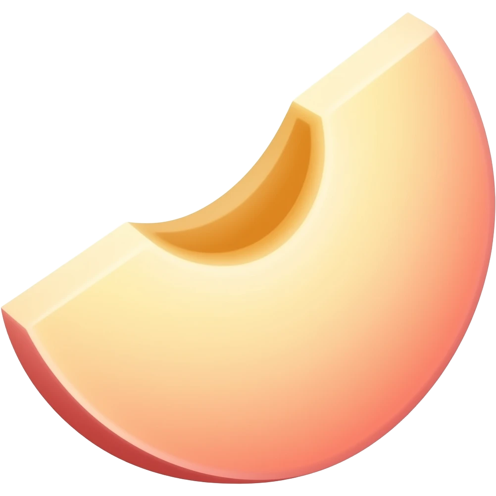 Flat peach circle emoji